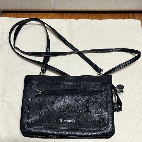 Giani Bernini Handbags - Giani Bernini Black Crossbody / belt bag Genuine leather with Adjustable Strap